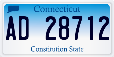 CT license plate AD28712