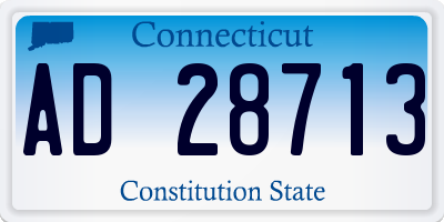 CT license plate AD28713