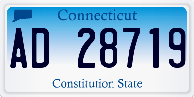 CT license plate AD28719