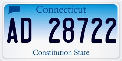CT license plate AD28722