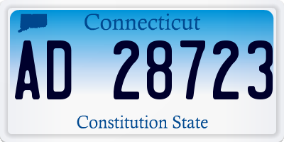 CT license plate AD28723