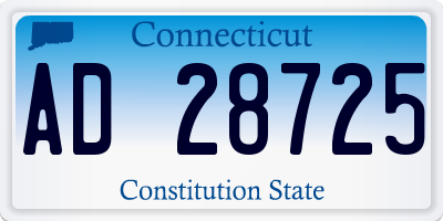 CT license plate AD28725