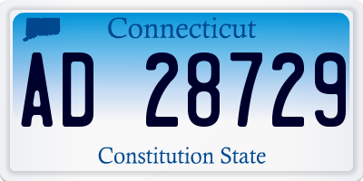 CT license plate AD28729