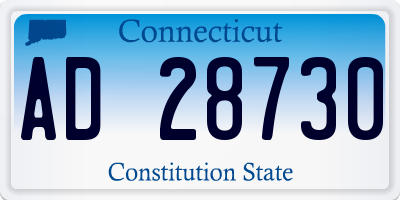 CT license plate AD28730