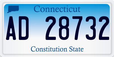 CT license plate AD28732
