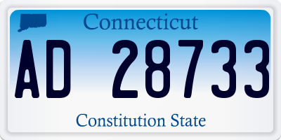 CT license plate AD28733
