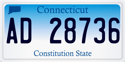 CT license plate AD28736