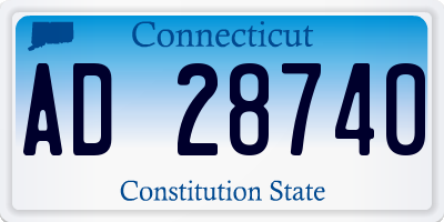 CT license plate AD28740