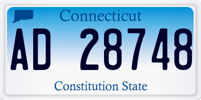 CT license plate AD28748