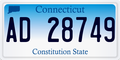 CT license plate AD28749
