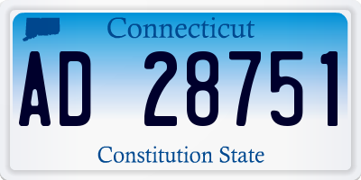 CT license plate AD28751