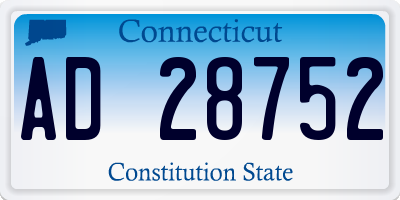 CT license plate AD28752
