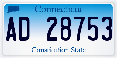 CT license plate AD28753