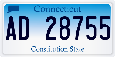 CT license plate AD28755