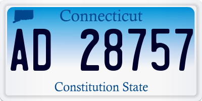 CT license plate AD28757