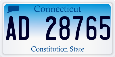 CT license plate AD28765