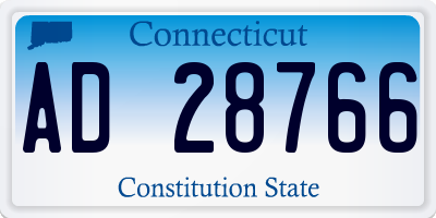 CT license plate AD28766