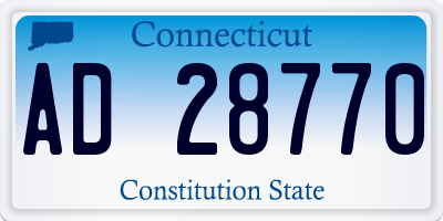 CT license plate AD28770