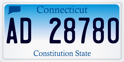 CT license plate AD28780