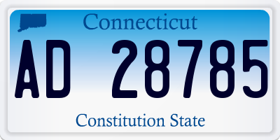 CT license plate AD28785
