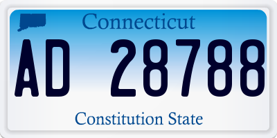 CT license plate AD28788