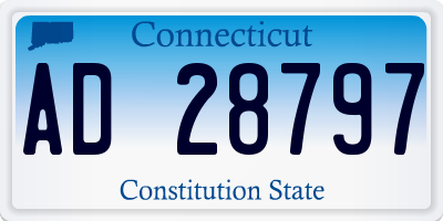 CT license plate AD28797