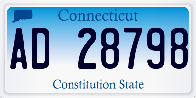 CT license plate AD28798