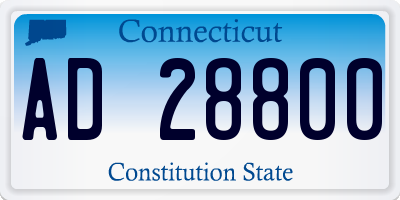 CT license plate AD28800