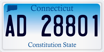 CT license plate AD28801