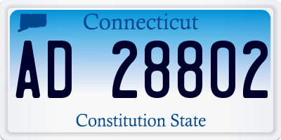 CT license plate AD28802