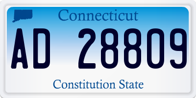 CT license plate AD28809