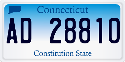 CT license plate AD28810
