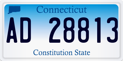 CT license plate AD28813