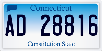 CT license plate AD28816
