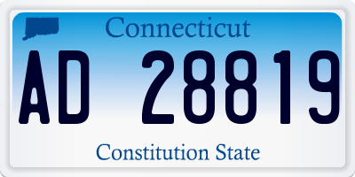 CT license plate AD28819