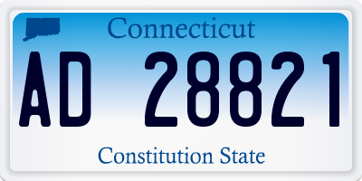 CT license plate AD28821