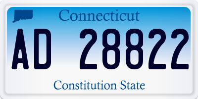 CT license plate AD28822