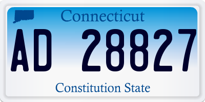 CT license plate AD28827