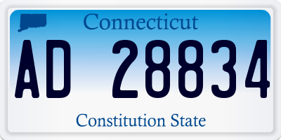 CT license plate AD28834