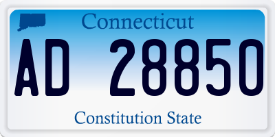 CT license plate AD28850