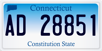 CT license plate AD28851
