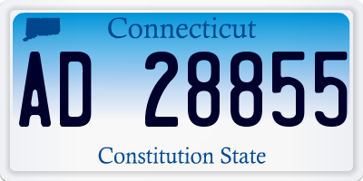 CT license plate AD28855