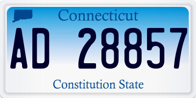 CT license plate AD28857