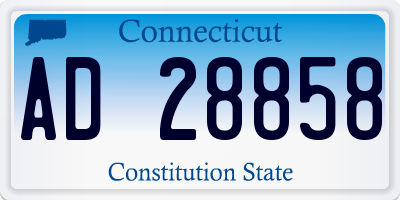CT license plate AD28858