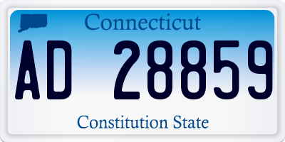 CT license plate AD28859