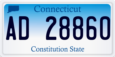 CT license plate AD28860