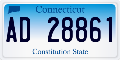 CT license plate AD28861