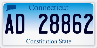 CT license plate AD28862