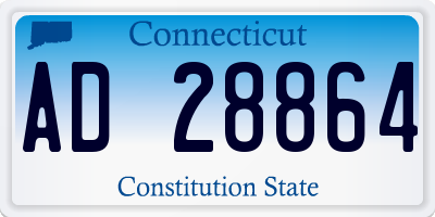 CT license plate AD28864
