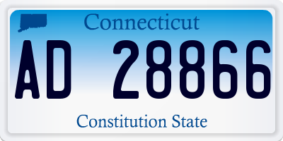CT license plate AD28866